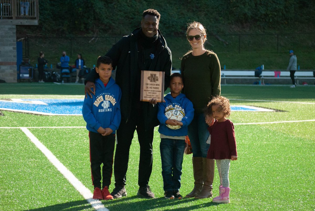 UNG_Nighthawks's tweet photo. Last night we took the opportunity to celebrate and congratulate Dr. Pat Parris on his 1️⃣0️⃣0️⃣ wins! We appreciate all you’ve done to build and lead @UNGMSOC. 𝙃𝙚𝙧𝙚’𝙨 𝙩𝙤 𝙢𝙖𝙣𝙮 𝙢𝙤𝙧𝙚, 𝘾𝙤𝙖𝙘𝙝 🥳 https://t.co/bb8RF8tKAv