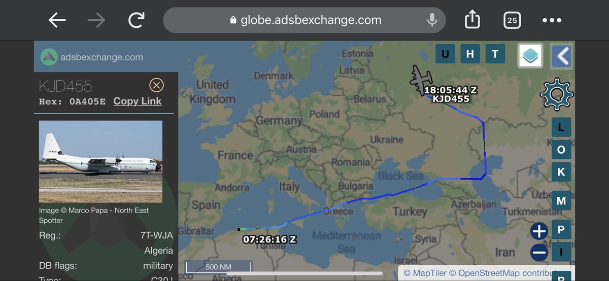TheSnoopySnoop's tweet photo. #KJD455 Landing at Moscow now after a 10.5hr journey https://t.co/ANEX2203v3