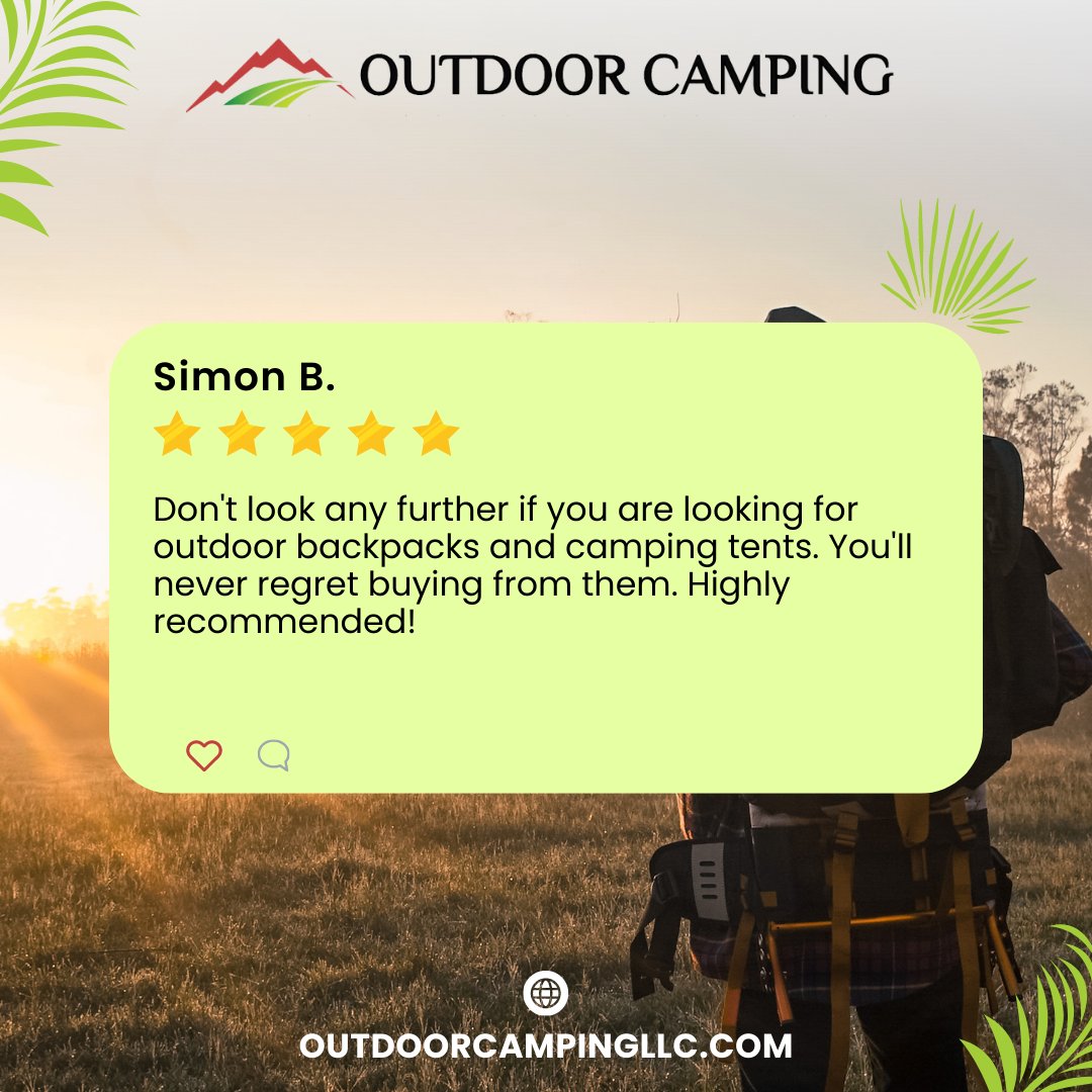 LlcCamping's tweet photo. Thanks for the review, Simon! It's great doing business with you.

🛒Visit: https://t.co/sRgD15moni

#happycustomer #customerfeedback #customerappreciation #customersatisfaction #outdoor https://t.co/3jeyoWuhMV