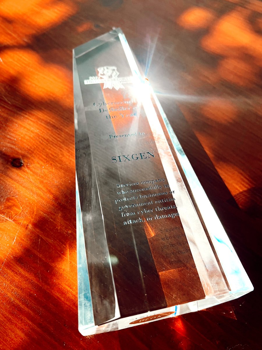 SixGen (@sixgeninc) on Twitter photo **EXCITING NEWS**
SIXGEN was awarded the 2022 Defender of the Year Award!
Thank you <a href="/CAMIcyberMD/">Cybersecurity Association</a> for a great MD Cyber Award Event and congratulations to all nominees and winners! **EXCITING NEWS**
SIXGEN was awarded the 2022 Defender of the Year Award!
Thank you <a href="/CAMIcyberMD/">Cybersecurity Association</a> for a great MD Cyber Award Event and congratulations to all nominees and winners!