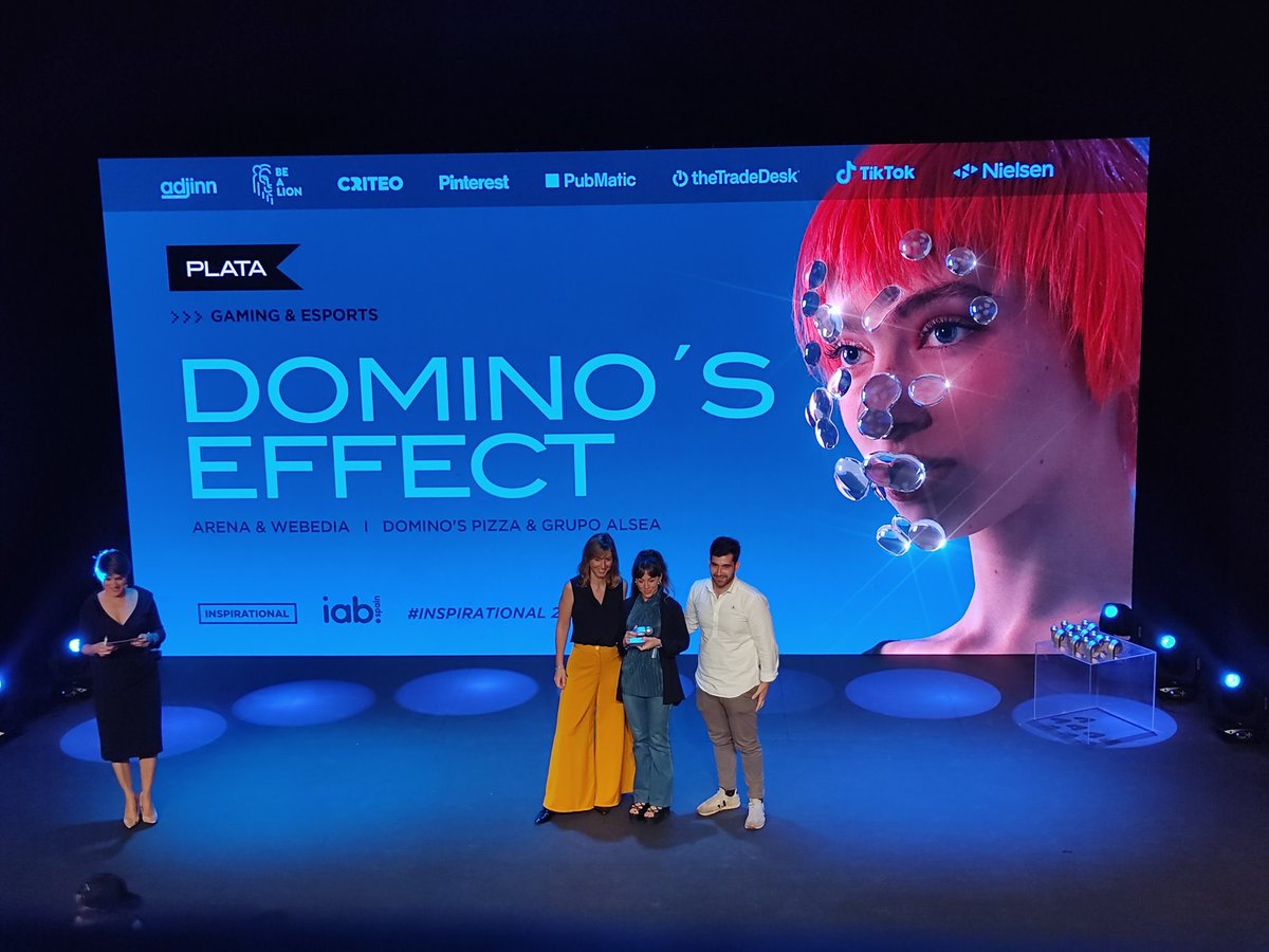 Arena_es's tweet photo. 🥈 PLATA para #DominosEffect de @DominosGaming @DominosPizza_ES @WebediaES y @Arena_es en la categoría Gaming & Esports de #Inspirational22 #OrgulloArena https://t.co/Gi3v2tjEjO