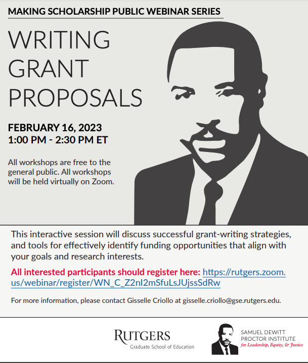SDPInstitute's tweet photo. Thank you to everyone who attended our "Turning Your Research Into a Report," session today! ππ
Our next #MSP2023 session, βWriting Grant Proposals,β will be on February 16th at 1PM ET! π
Register here: https://t.co/deWVro5UMf
#expandyourresearch
#AcademicTwitter https://t.co/iStIVbnbNi
