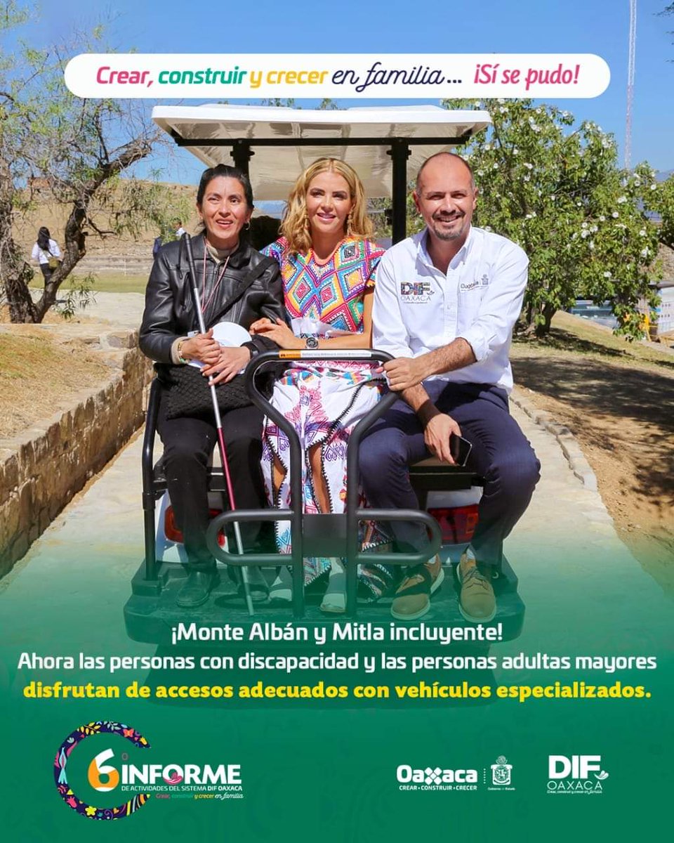 amandobora's tweet photo. Oaxaca es el primer estado en tener espacios incluyentes para las personas con discapacidad, con Monte Albán y Mitla, todas y todos podrán disfrutar la grandeza de México. #DIFOaxaca 
@IvetteMurat 
@DIF_Oaxaca https://t.co/Gehed1Bkzz