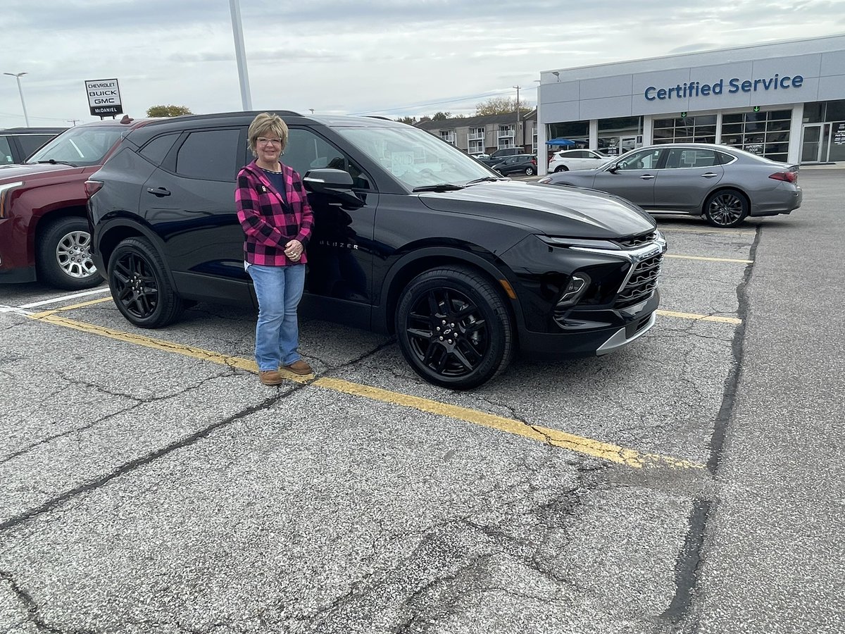 I was able to get my mom in a brand NEW 2023 Blazer today! It was extra special to do this in the month of October for Breast Cancer Month with her being a breast cancer survivor! #WeDriveFor