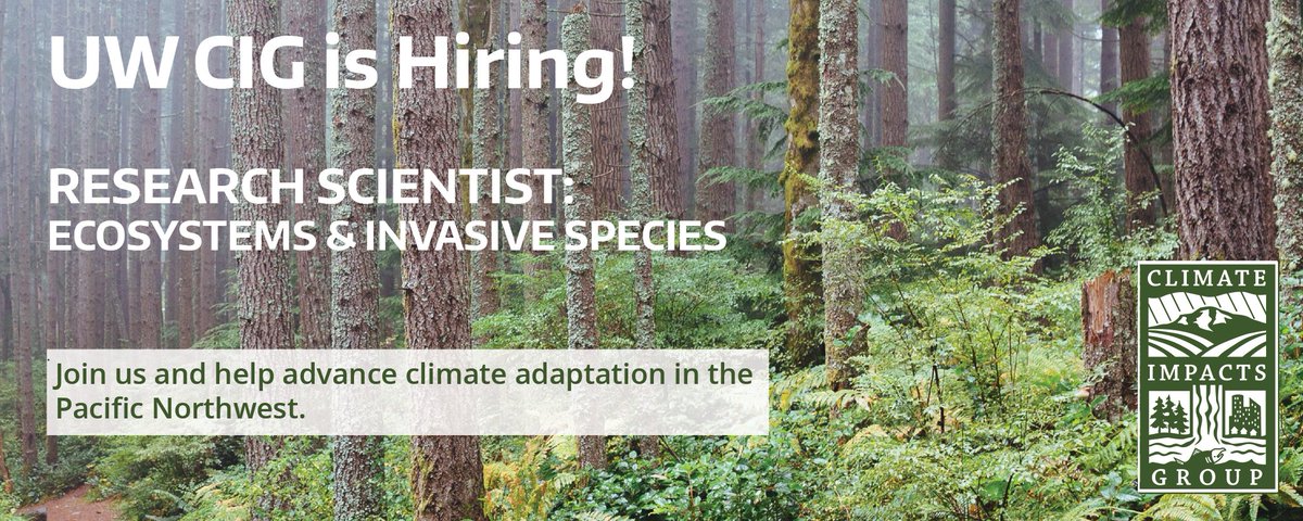 CIG_UW's tweet photo. Want to work at the intersections of science and action? APPLY TODAY to join our team and bring an applied natural resources background &amp; passion for co-produced science to our work! Learn more: https://t.co/h8Li0oPz2Y  #JobAlert https://t.co/Xn3ZzV5gbA