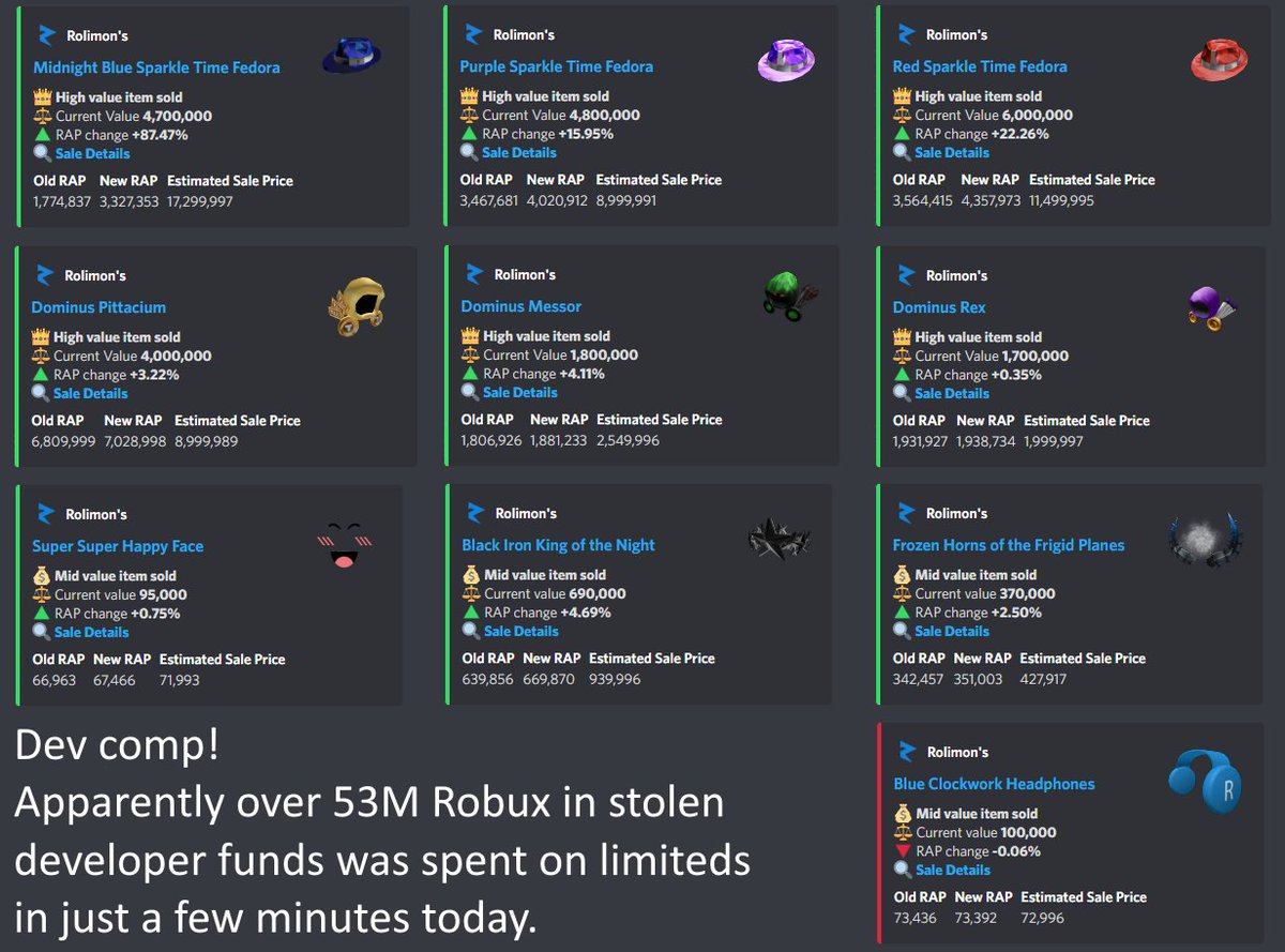 Roblox Trading News | Rolimon's tweet media