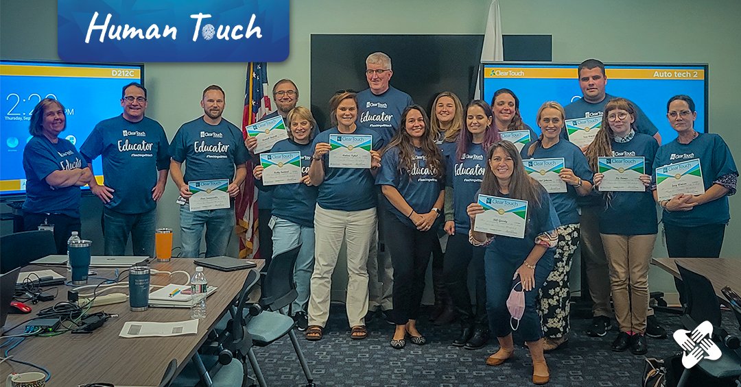 GetClearTouch's tweet image. Look at these smiling faces! Say hello to a group of happy and excited educators from @assabetvalley after their Clear Touch training. #TestimonialThursday