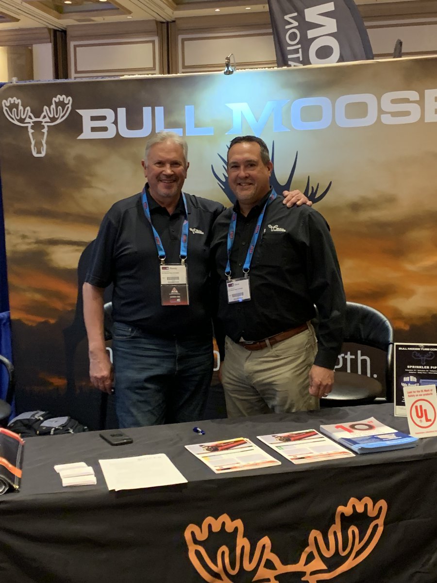 BullMooseTube's tweet photo. Another @AFSA convention is in the books! Represented by Regional Sales Mgr Randy Howell (left), Dir of Sales – Fire Protection David Weinrich (right), and Mgr of Field Applications Engineer and AFSA Supplier/Mfg Council Member Mark Abernathy.
#AFSA41 #fireprotection #firesafety https://t.co/ZaWmbcu6gh