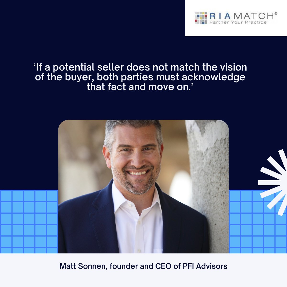 riamatch's tweet photo. Read our inaugural ‘Other Ideas-Thought Leaders Series’ post featuring Matt Sonnen, founder and CEO of PFI Advisors on The Behavioral Side of M&amp;A https://t.co/2MRmrUNlHH https://t.co/GWY28biyYy