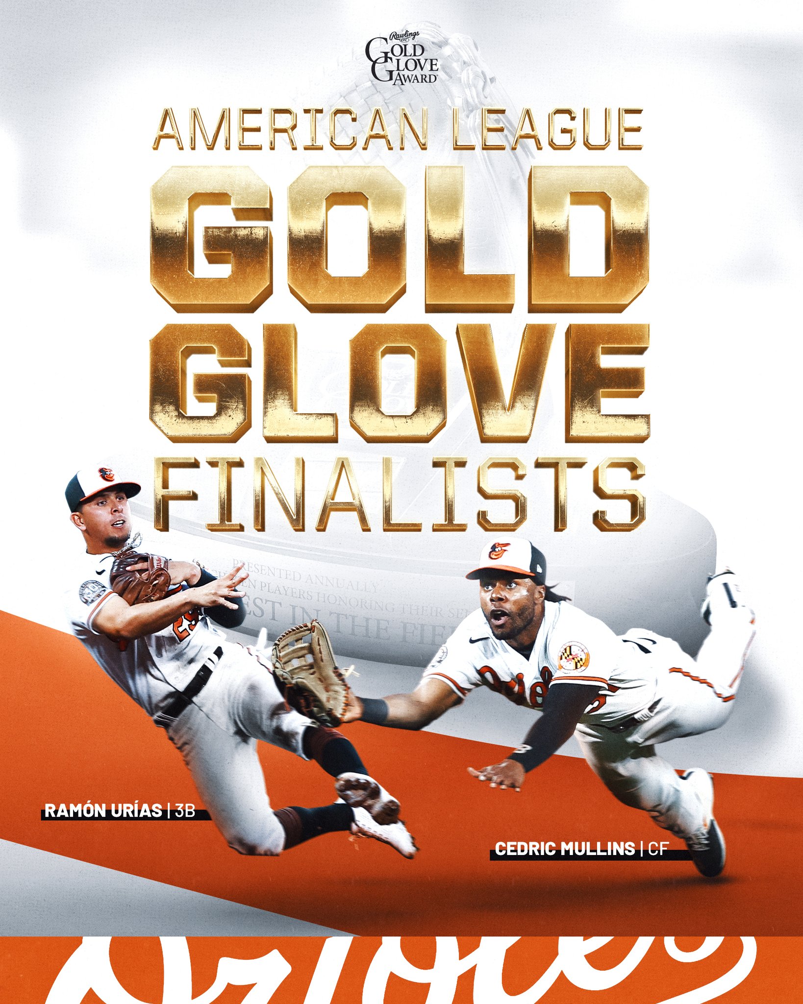 Baltimore Orioles on X: Showed out all season 👏 Ramón Urías and Cedric  Mullins have been named @RawlingsSports Gold Glove finalists!   / X