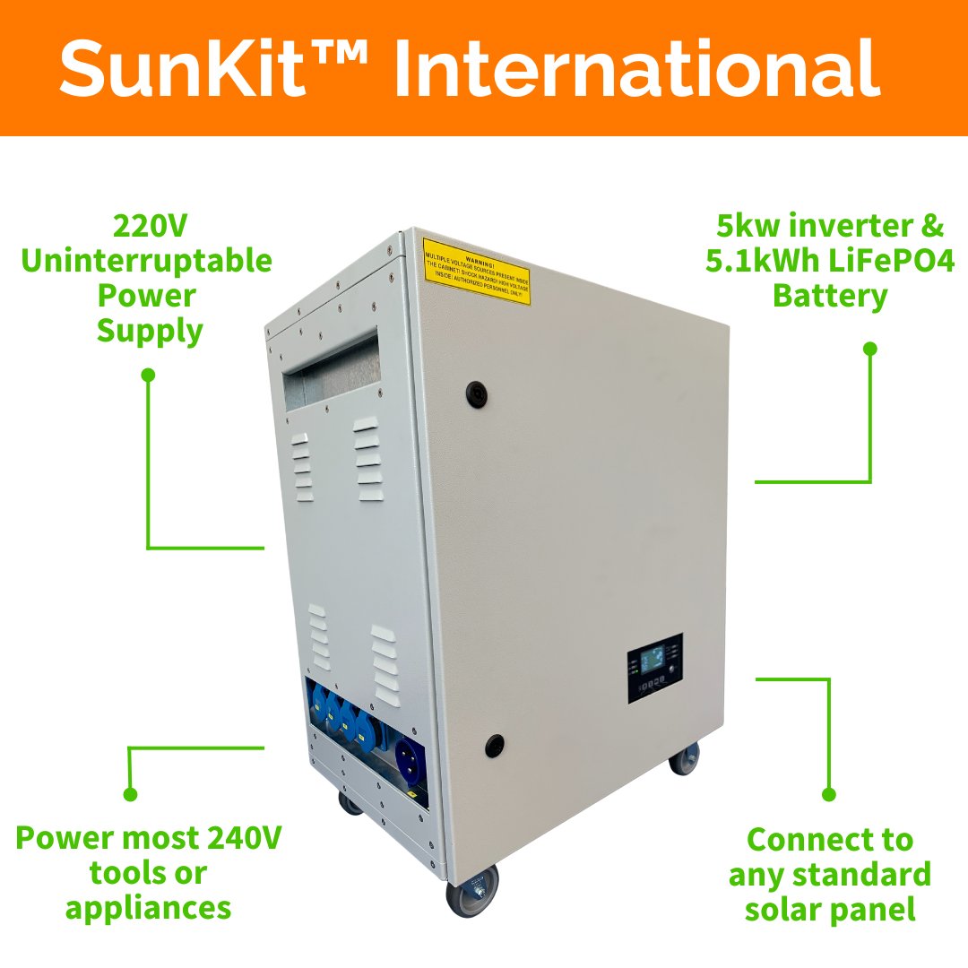 Find out more about our SunKit™ International - a quick-to-deploy solar alternative to portable generators: bit.ly/3eW09Vd #solargenerators #solarpower #renewableenergy
