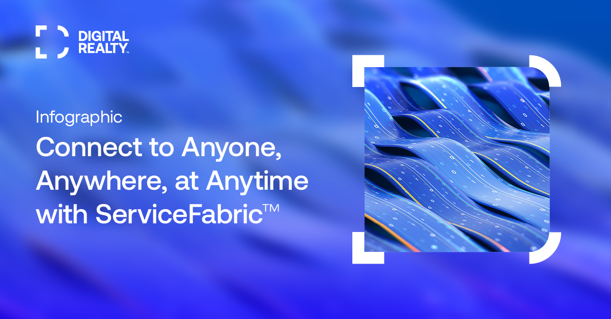 digitalrealty's tweet image. ServiceFabric™, our interconnectivity solution, product family &amp;amp; orchestration platform, allows our customers to enable new workflows and unlock new business outcomes by securely connecting to Anyone, Anywhere, at Anytime.

#datagravity #PlatformDIGITAL

digitalrealty.com/resources/info…