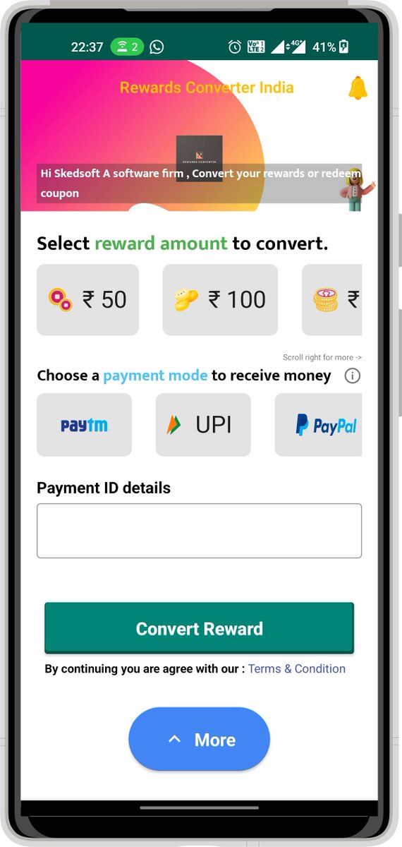 skedsoft's tweet photo. #BharatKeDilMeModiJi &amp; Game player ke Dil me RewardsConverterIndia to convert unused reward point into cash.

https://t.co/XazlXvKkpl https://t.co/TIKqn2jVk0