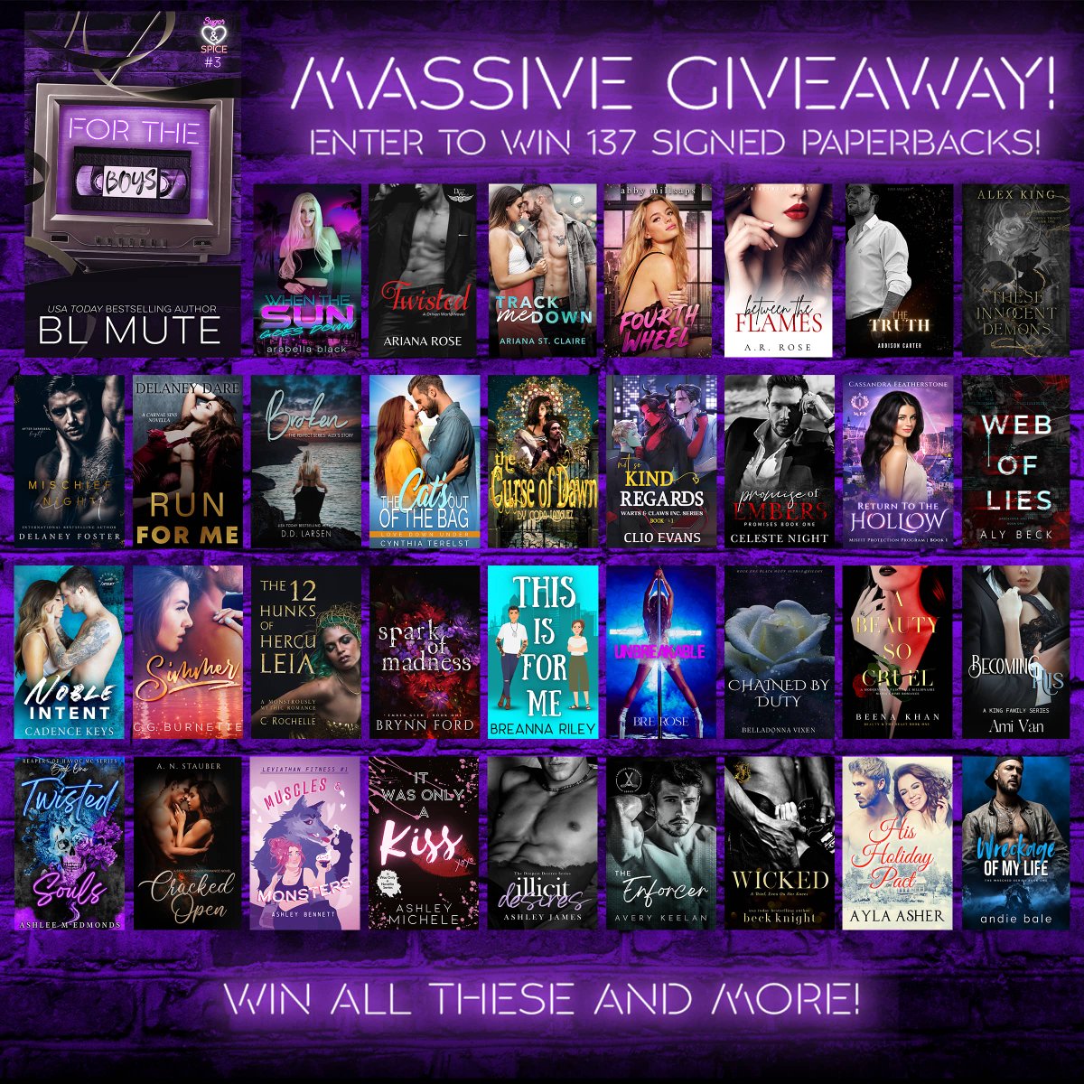 AuthorBRiley's tweet photo. Come celebrate the release of BL Mute's For The Boys by entering for a chance to win 137 signed books!
𝗘𝗻𝘁𝗲𝗿 𝗳𝗼𝗿 𝗮 𝗰𝗵𝗮𝗻𝗰𝗲 𝘁𝗼 𝘄𝗶𝗻 𝗵𝗲𝗿𝗲 → https://t.co/tZ4L8VvSn5
𝗖𝗵𝗲𝗰𝗸 𝗼𝘂𝘁 𝗙𝗼𝗿 𝗧𝗵𝗲 𝗕𝗼𝘆𝘀 → https://t.co/ioqEor6RT4
#fortheboysgiveaway https://t.co/iFp3WMUp4V
