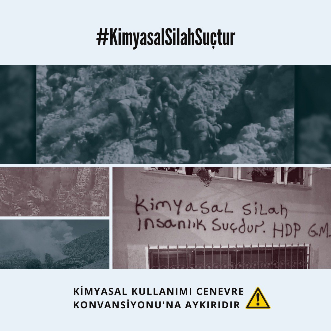 avhuseyinkacmaz's tweet photo. Kimyasal silah kullanımına karşı çıkmak onurlu siyasetin gereğidir. Ses çıkarmamak bu suça ortak olmaktır!
#KimyasalSilahSuçtur https://t.co/bG9gufM2TT