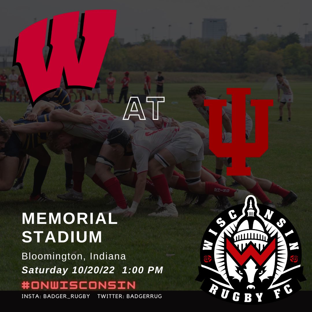 Away game this Saturday the 22nd. #onwisconsin