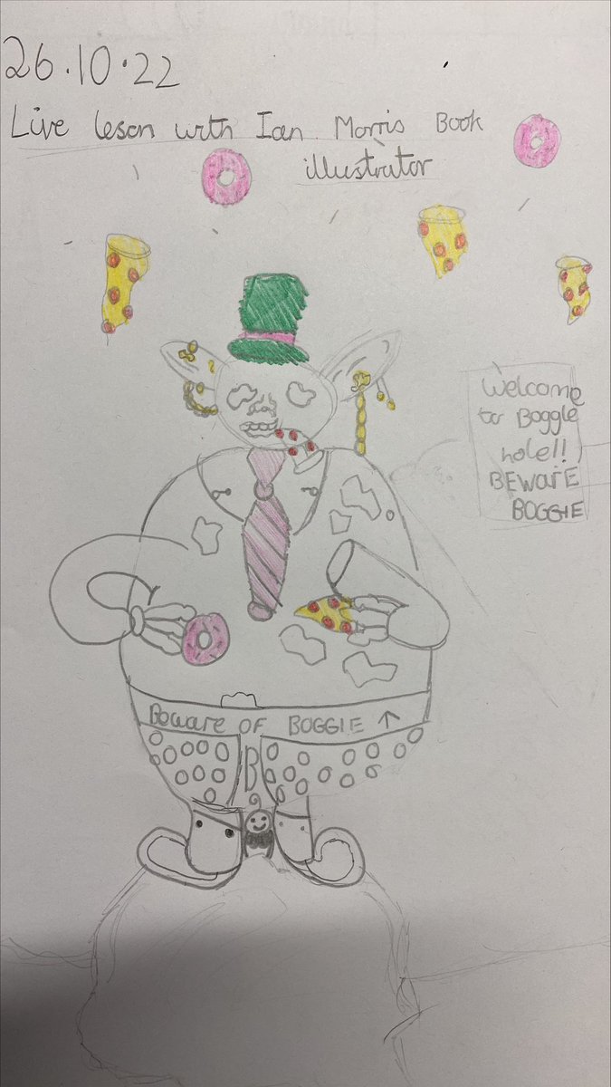 Read4eva's tweet photo. What an amazing Every Word Tells a Story virtual event today with @TomReadWilson & @IanMorris_22 170 schools & over 6,000 children took part. @HOSMPrimary children had such fun & sent me fab drawings they did as part of the session @QuartoKids @AuthorsAloudUK #inspiredtoread https://t.co/SjZLknTCIQ