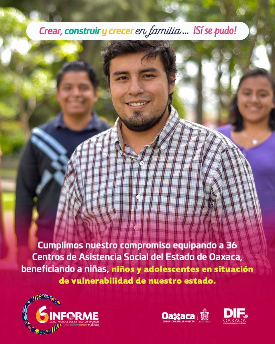 amandobora's tweet photo. Los grupos más vulnerables de Oaxaca, son apoyados mediante los Centros de Asistencia Social; el #DIFOaxaca no ha dejado de apoyarlos.
@IvetteMurat https://t.co/uGxRCBOLhb