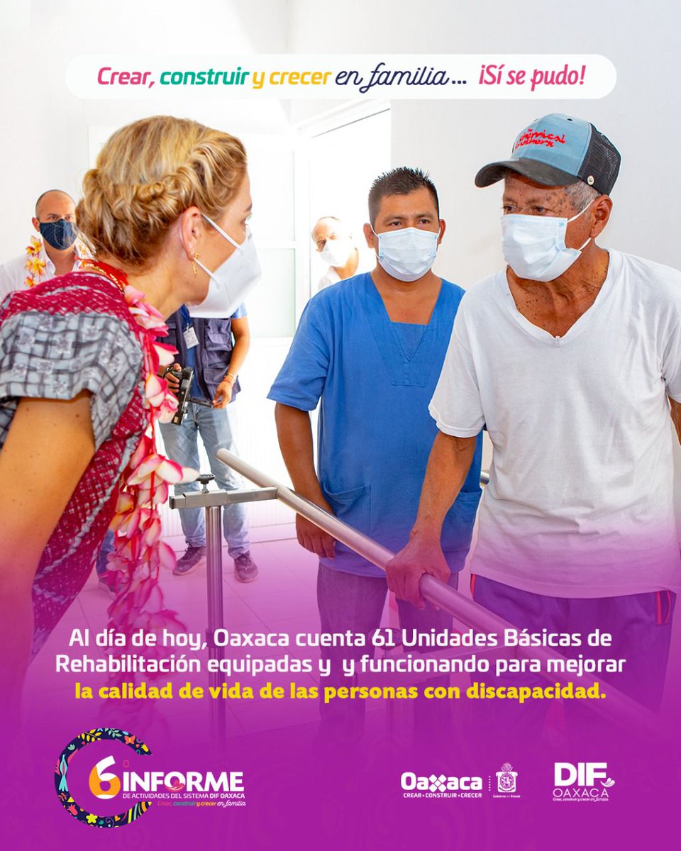 amandobora's tweet photo. Las Unidades Básicas de Rehabilitación del #DIFOaxaca son espacios para todas y todos; está administración impulsa e invierte por el bienestar de las familias en las ocho regiones.
@IvetteMurat https://t.co/dhqCUvVQny