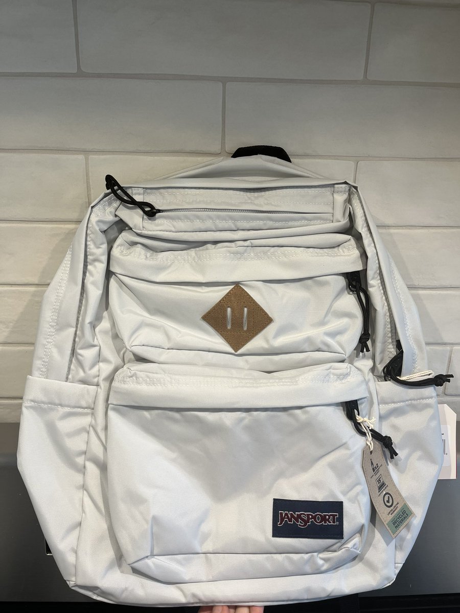 StackTanya's tweet photo. @JanSport I ordered this backpack &amp; what arrived is a white backpack, not what’s shown online! I would never have ordered a white backpack for my kindergartener.  Customer Service says no exchanges and I have to pay to return it myself?  I grew up with JanSport, very disappointed https://t.co/nsBTSxOoFh