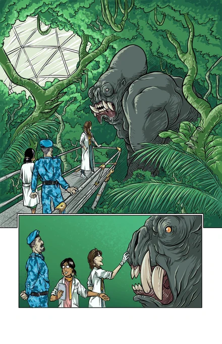 André Díaz  was the first to take a huge leap of faith on this project, back in 2019 when I was still working 60+ hours a week as a retail manager and had almost no published work. I knew this comic would work when he started sending me creature designs. 