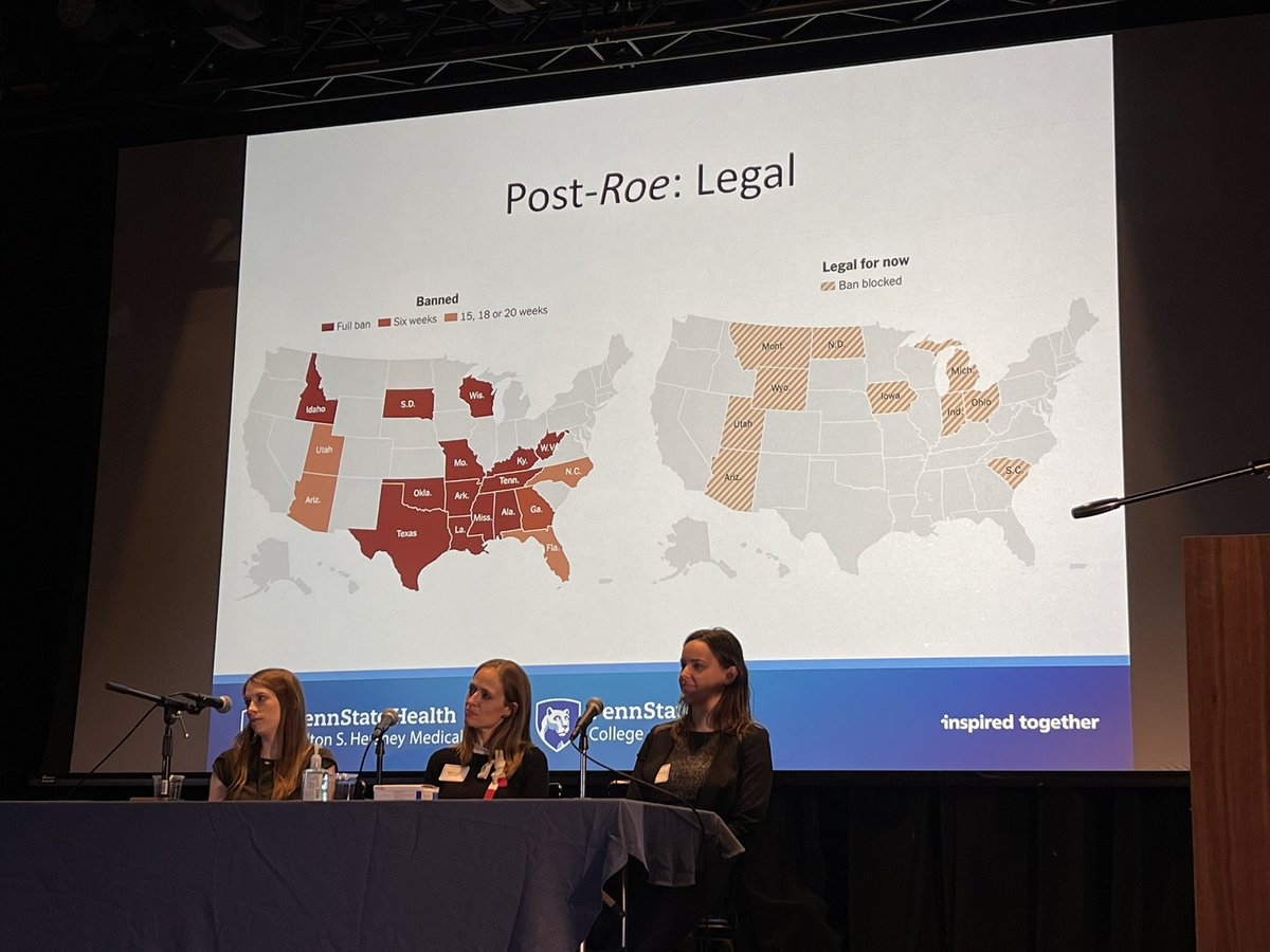 Jennifer McCall-Hosenfeld, MD, MSc, FACP (@jennmh2) on Twitter photo Excellent panel on a post Roe world with <a href="/obgdocsarah/">Sarah Horvath, MD, MSHP</a> @SJLambertMD and <a href="/mddoxsey/">Martha D. Doxsey</a> at #psuCWHR <a href="/PennStHershey/">Penn State Health</a>. ObGyns are navigating an invisible line. When is a patientās life in danger? On one side is criminalization of care, on the other is malpractice. #reproductivejustice Excellent panel on a post Roe world with <a href="/obgdocsarah/">Sarah Horvath, MD, MSHP</a> @SJLambertMD and <a href="/mddoxsey/">Martha D. Doxsey</a> at #psuCWHR <a href="/PennStHershey/">Penn State Health</a>. ObGyns are navigating an invisible line. When is a patientās life in danger? On one side is criminalization of care, on the other is malpractice. #reproductivejustice