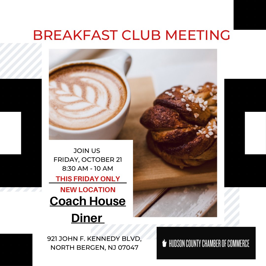We can’t wait to see you tomorrow for our Breakfast Club Meeting! 

NEW LOCATION:
Coach House Diner 
For tomorrow only. 

Register at the link below
hudsonchamber.org/events/details…
