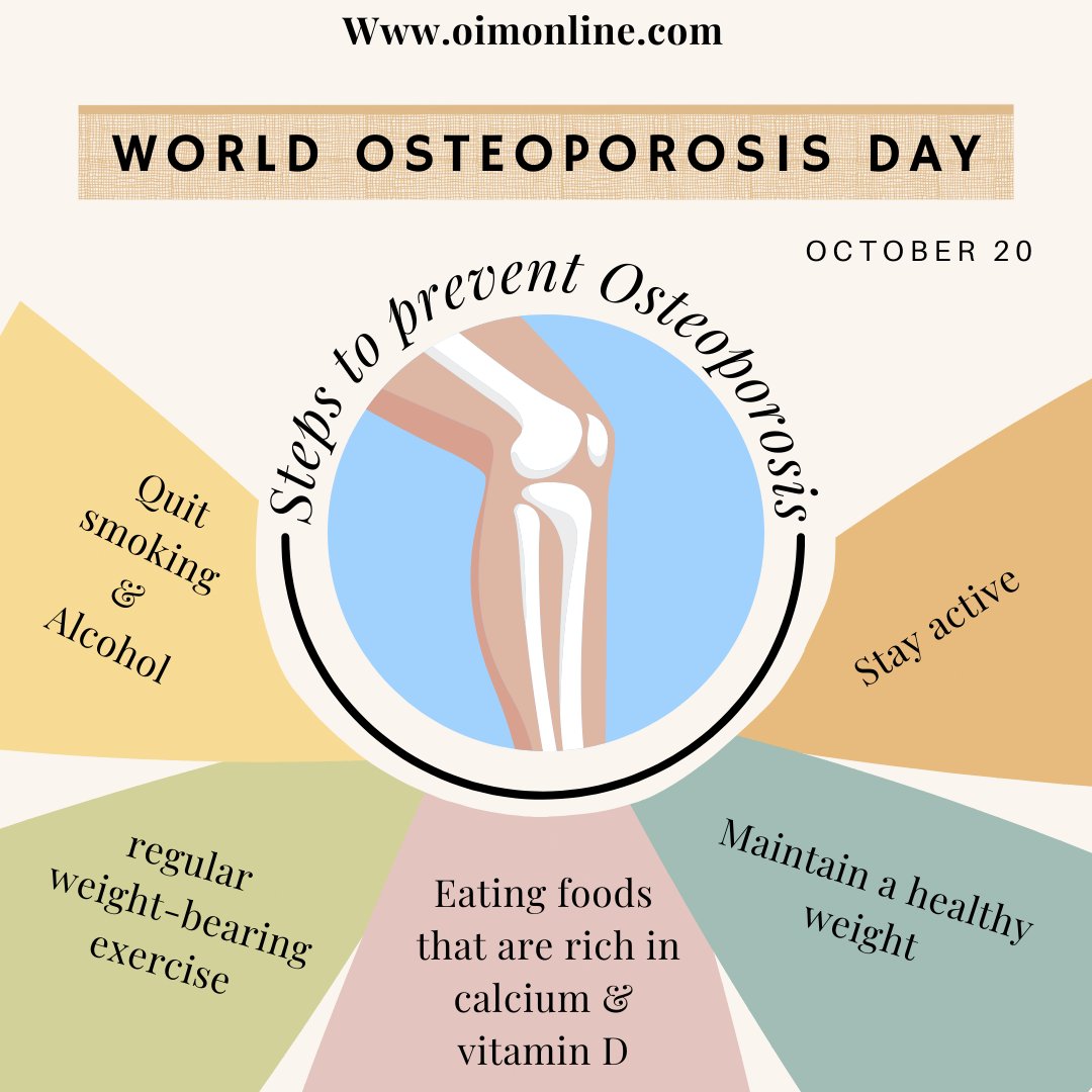 Orl_InternalMed's tweet photo. Love your bones and protect your future.   #yourcareisourconcern #WorldOsteoporosisDay2022 
#orlando https://t.co/DFFAc9wGQM