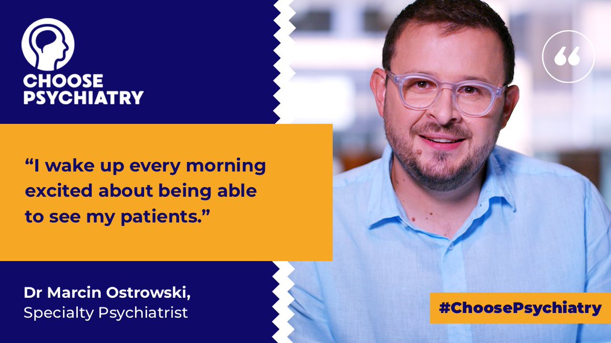 Dr. Marcin Ostrowski @OstryMarci loves his jobs as a Specialist Psychiatrist helping people with autism. Hear his story and why he’d recommend a career in psychiatry. rcpsych.ac.uk/become-a-psych…