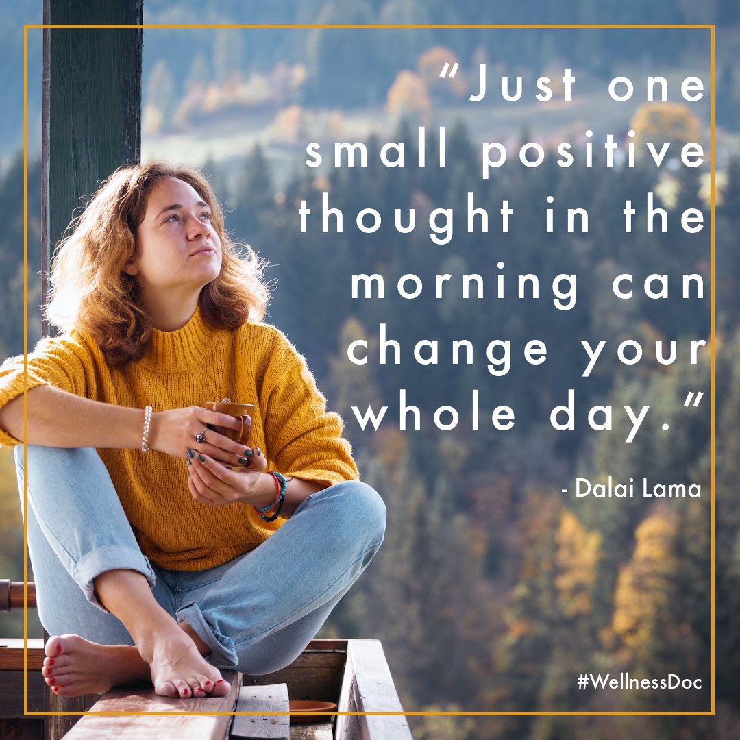 WellnessDoc2's tweet photo. "Just one small positive thought in the morning can change your whole day" ~Dalai Lama

#Motivation #WellnessDoc #summersidechiro https://t.co/FQkLueQVpn