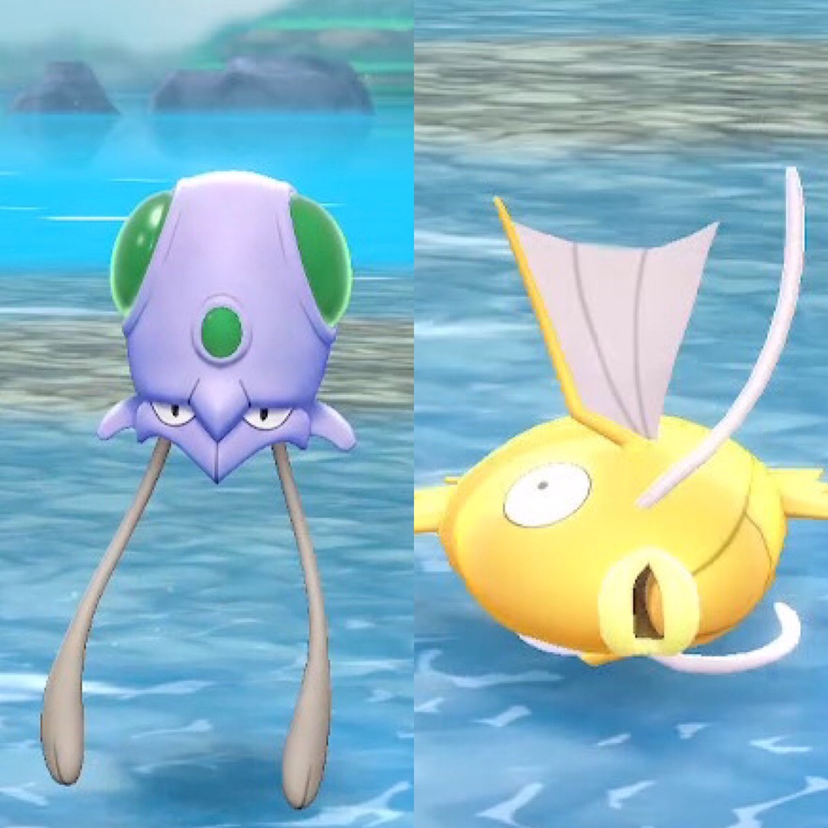PokeZeraora's tweet photo. I got 2 Shinies in today’s stream ! 🥳🎉✨

Shiny Tentacool ✨ (Had to redo the Catch Combos for Magikarp)

Shiny Magikarp ✨(Surprisingly in 29 Catch Combos lol) 

#Pokemon #PokemonLetsGoPikachu #PokemonLetsGoEevee #ShinyHunting #ShinyPokemon https://t.co/FFzL1s4Sp2