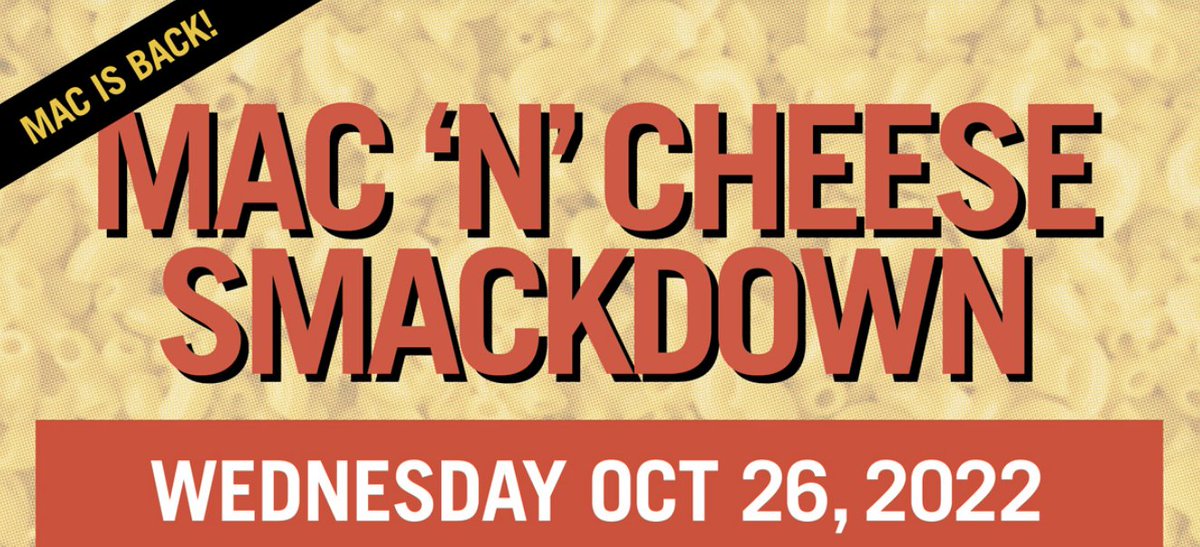 Mac is back! 🧀 $5 gets you a ticket to try all 4 mac 'n' cheese dishes from our very own #UofT chefs. All proceeds are going to United Way Greater Toronto. Limited tickets are available, so register now! For details and how to buy tickets, please visit foodservices.utoronto.ca/smackdown/@Uea…