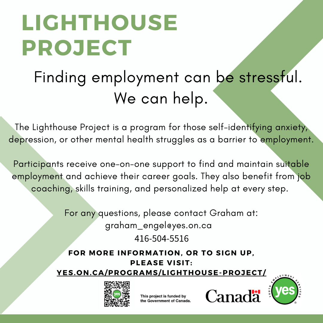yestoronto's tweet photo. #TheLighthouseProject assists job-seekers who might be stressed or anxious about looking for or maintaining full-time #employment.
Learn more: https://t.co/SH5GgCtUS4
#gtajobs #toronto #torontojobs #training #youthemployment #YES #ontariojobs #mentalhealth #employmentservices https://t.co/OouMp62pgX