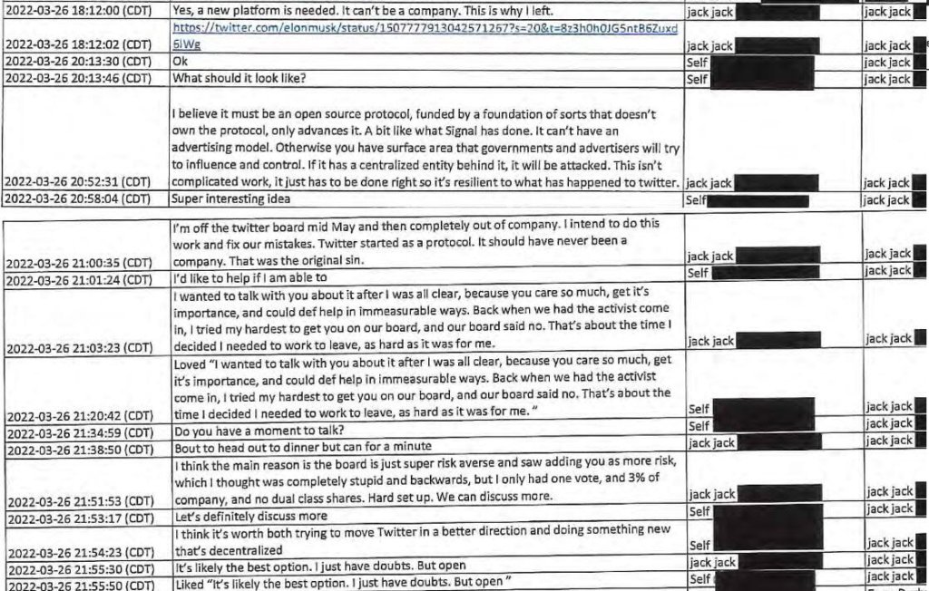 DecentralEvery's tweet image. And we know (thanks to some archive) that @Jack &amp;amp; @elonmusk discussed about #ProtocolNotPlatform topic …