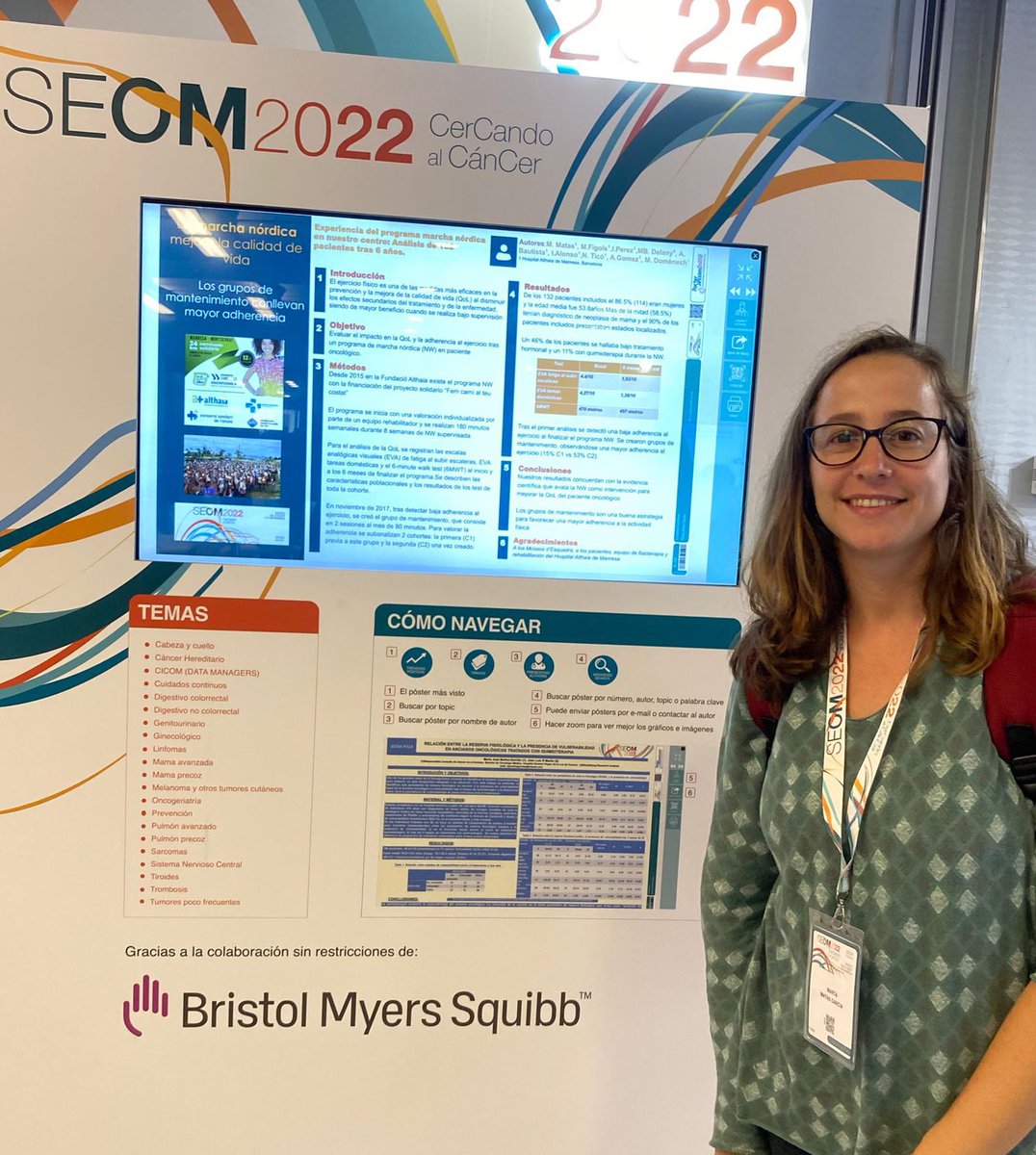 El nostres residents oncologia <a href="/althaiamanresa/">Fundació Althaia</a>  presentant els seus treballs al congrés <a href="/_SEOM/">SEOM</a> .
Rentabilitat VAMLA en pacients afectes CPNCP N0 per PET/TAC
Benefici clínic de marxa nòrdica , experiència pacients Althaia.