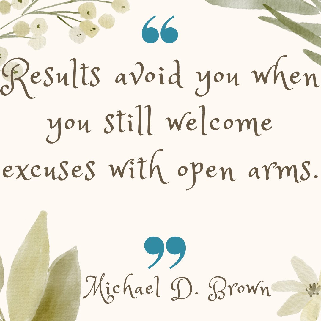 The more you entertain excuses, the longer the delay in finding out the cracks causing your setbacks.

#SaturdayVibes #quoteoftheday #SuccessMindset