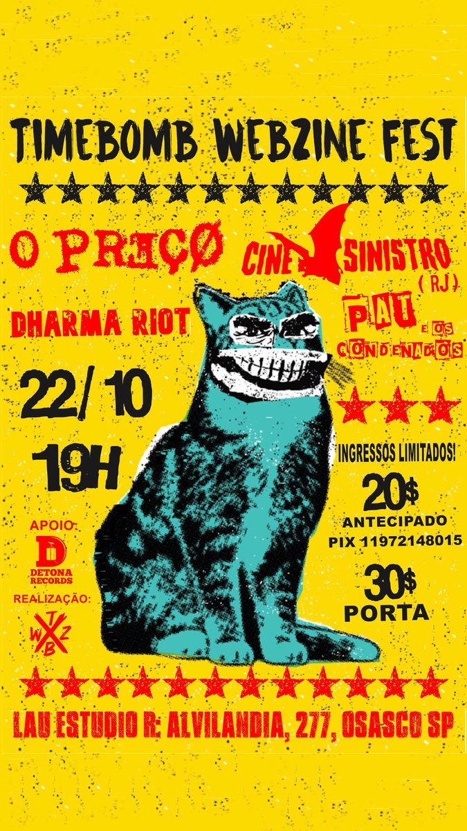 cinesinistro's tweet photo. A turma do arrepio tá a caminho de São Paulo! Vai ter rock da caveira em dose dupla, sábado em Osasco e domingo na Paulista! 💀 https://t.co/65clfXSEax