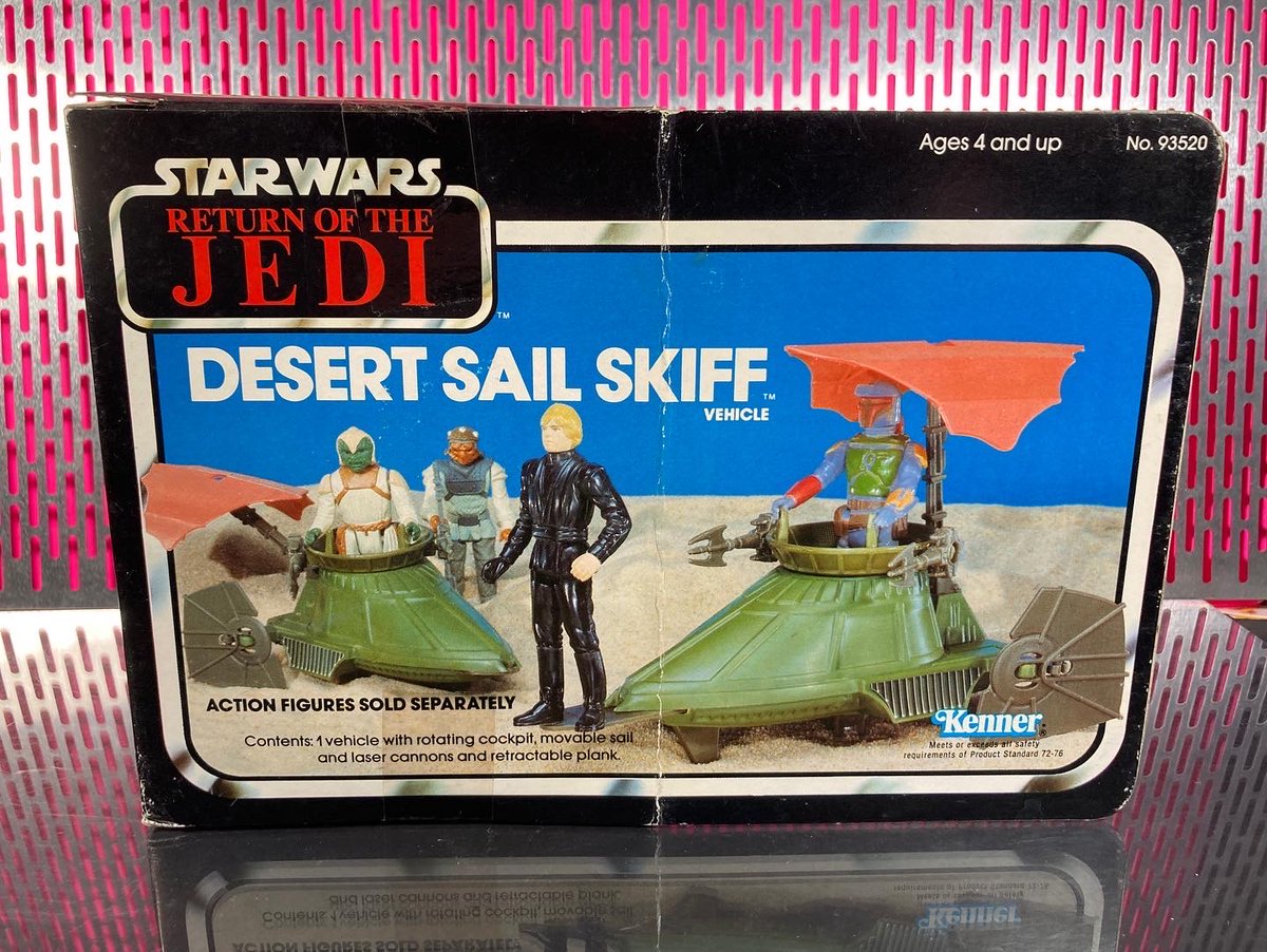 yak_face's tweet photo. Mail call: Vintage Kenner Desert Sail Skiff Mini Rig (Sealed) #starwars #kenner #returnofthejedi #rotj #bobafett #lukeskywalker #minirigs https://t.co/bbNznb24Br