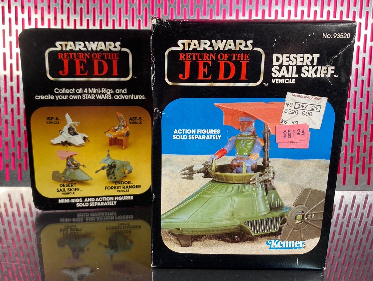 yak_face's tweet photo. Mail call: Vintage Kenner Desert Sail Skiff Mini Rig (Sealed) #starwars #kenner #returnofthejedi #rotj #bobafett #lukeskywalker #minirigs https://t.co/bbNznb24Br