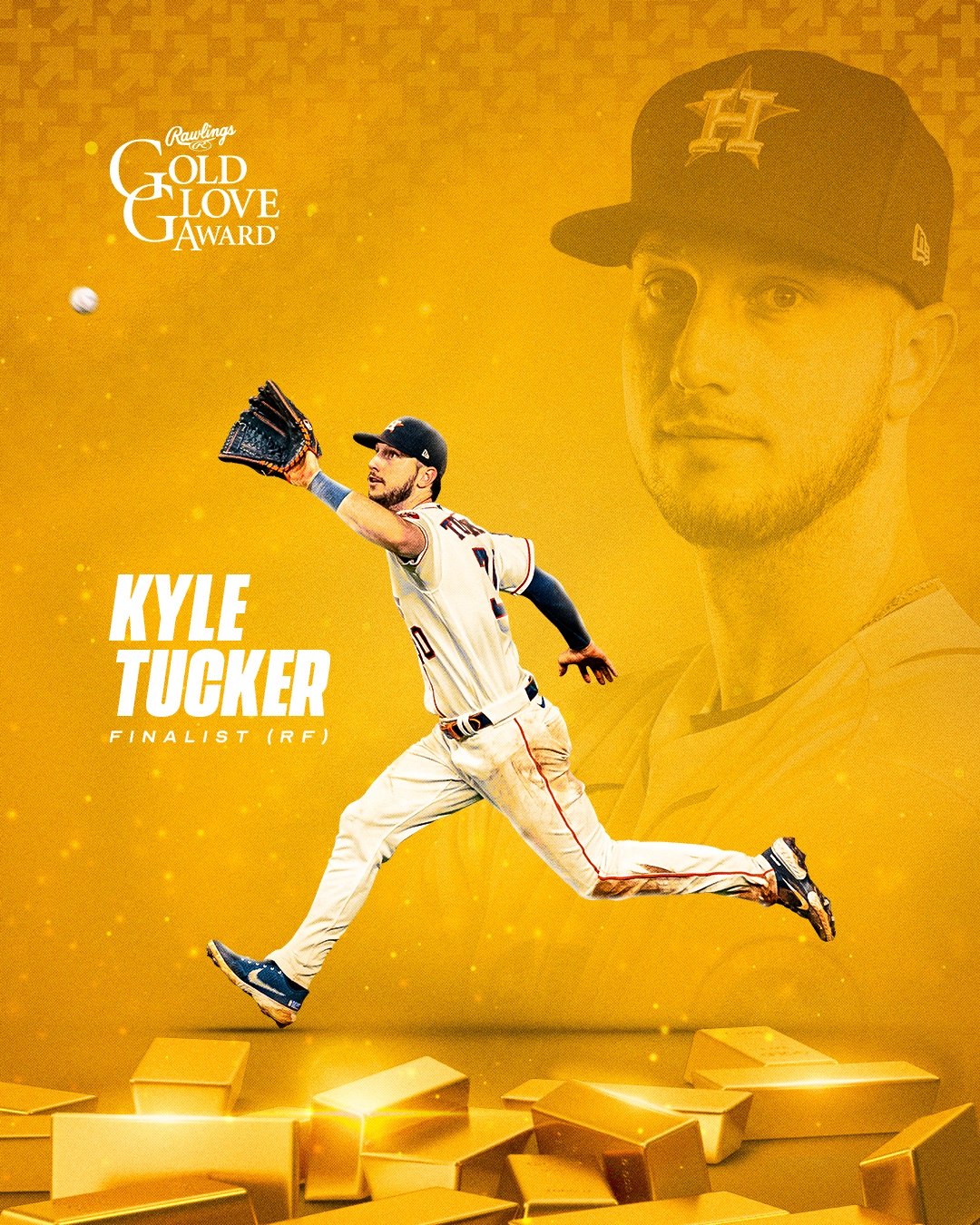 Kyle Tucker Houston Astros 2022 Gold Glove Bobblehead FOCO