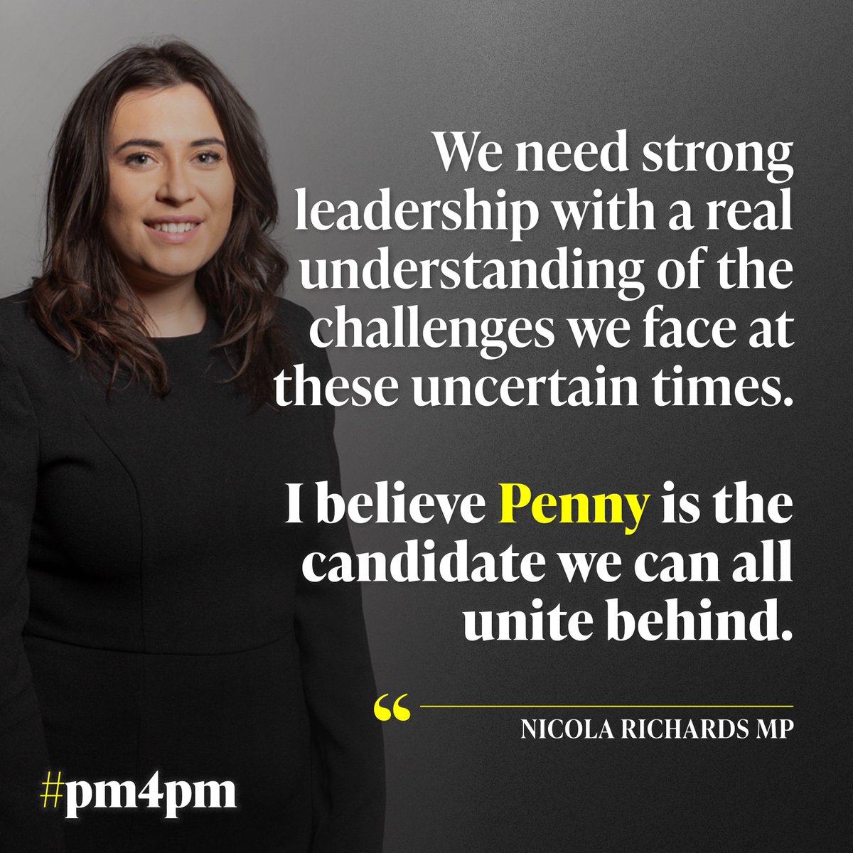 More and more MPs are backing @PennyMordaunt to deliver on our manifesto commitments. #pm4pm