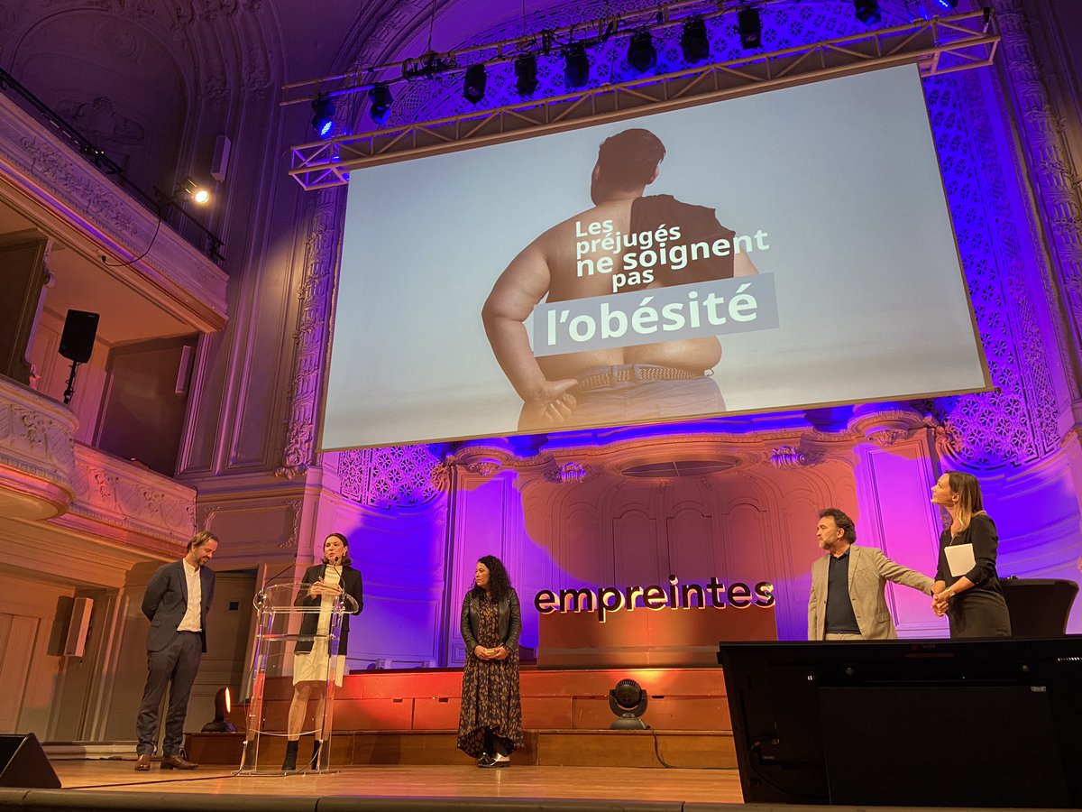 NovoNordiskFR's tweet photo. #Empreintes2022 nous repartons également avec le Grand Prix pour notre campagne « Les préjugés ne soignent pas l’obésité » ! Merci beaucoup ! 🏆 https://t.co/gSqAmMZtto