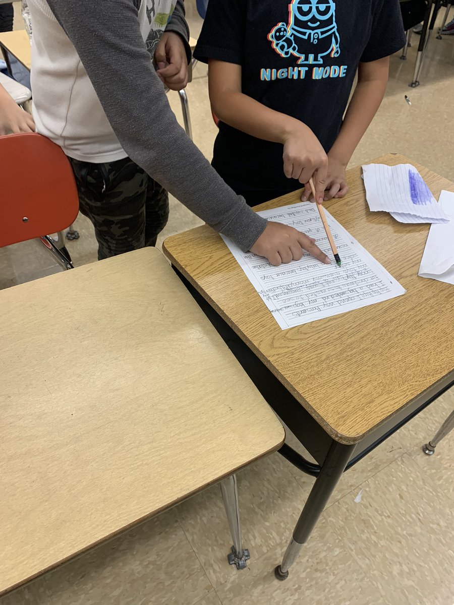 Students make their writing more engaging and lively by using the strategy “show, don’t tell”. <a href="/CMSmtolive/">CMS Elementary School</a> <a href="/NicoleMusarra/">Nicole Musarra</a> @ashleylopez210