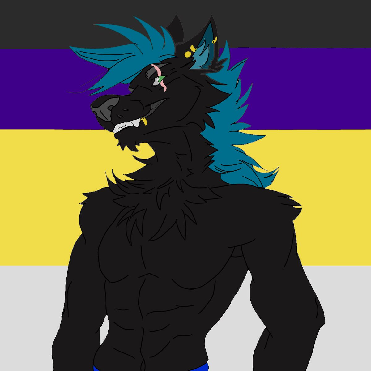 Wolf_Network_'s tweet photo. This isn’t twitch or Minecraft related. But here’s a drawing I did of my #fursonaart https://t.co/F4V2IvB4uI