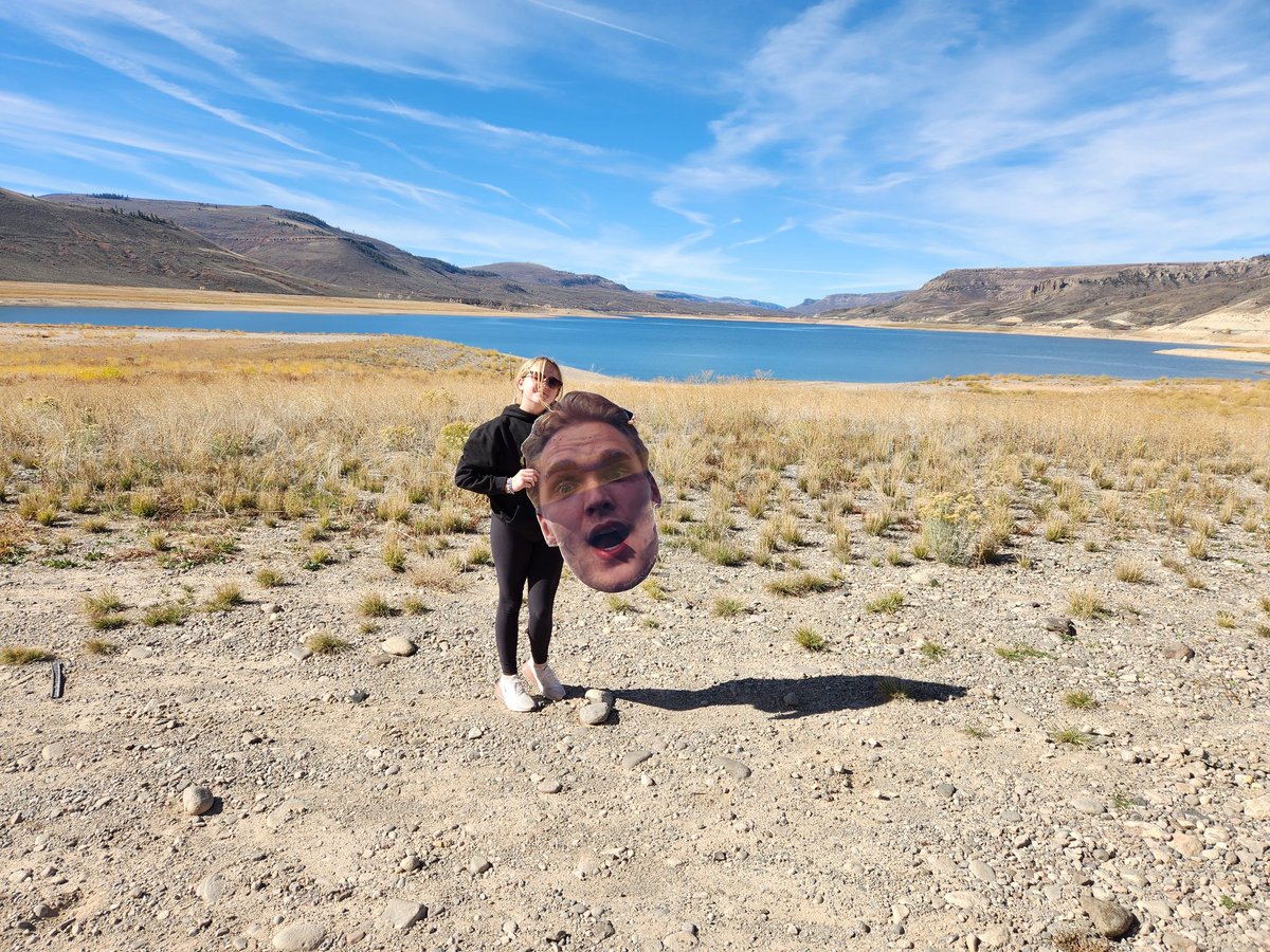 jmtaylor169's tweet photo. @Avalanche @guffychan @titosnhockey @AvsBernie ...Mikko day 4 roadtrip almost home for Friday night game...Blue Mesa with his #1 fan...#GoAvsGo https://t.co/l9829bF0cb