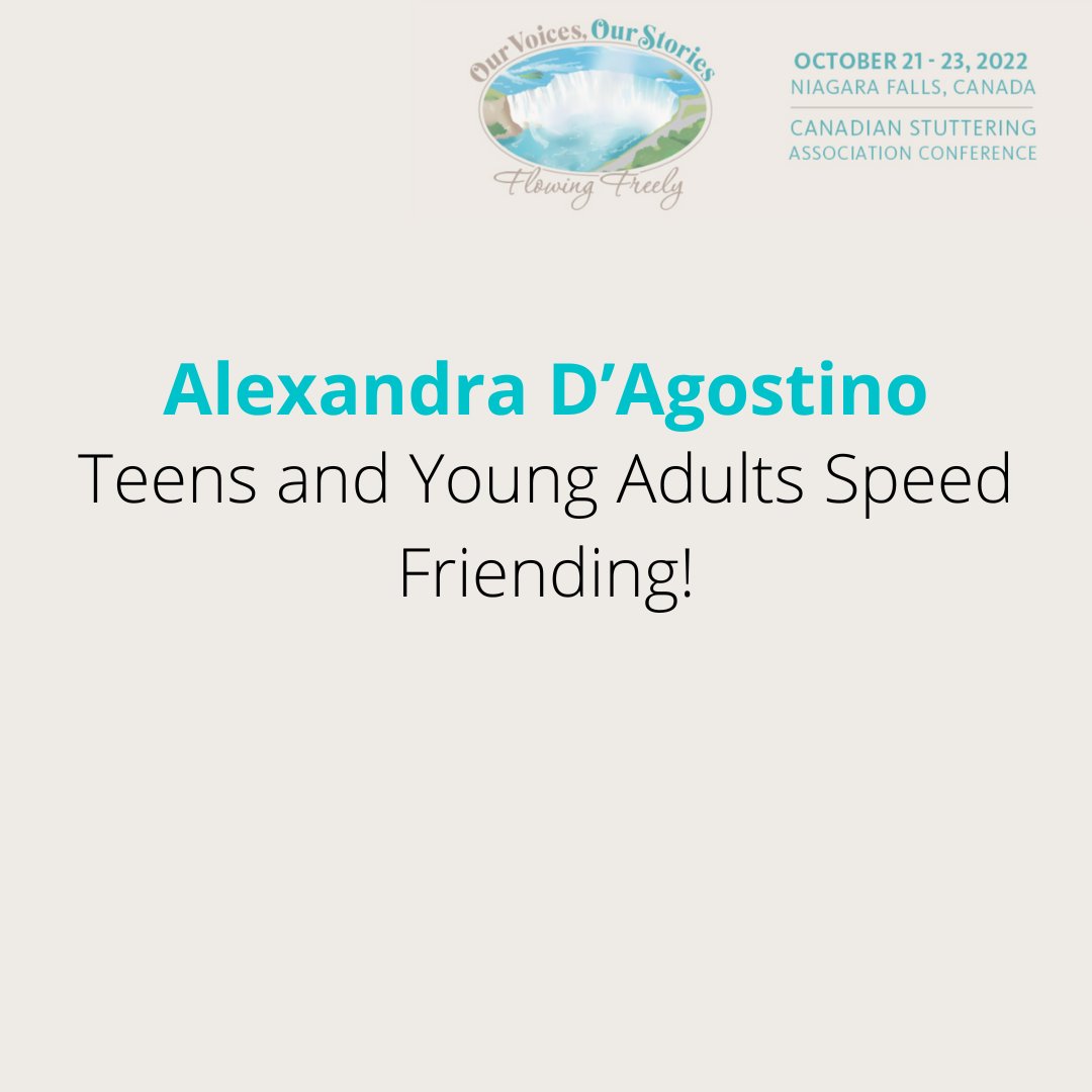 3, 2, 1, GO! Are you usually someone too shy to go up and introduce yourself? Facilitated by a young adult who stutters, you are ensured to have a good time through various activities to feel supported, and make new friends! Register here! stutter.ca/events/confere…