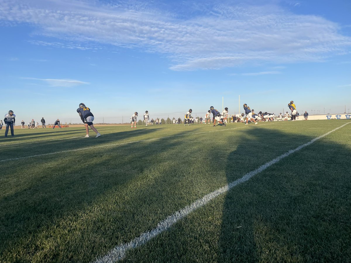 Nothing beats the fall season. Calm, cool, and the beautiful Iowa sky - perfect for football. #defendthelake