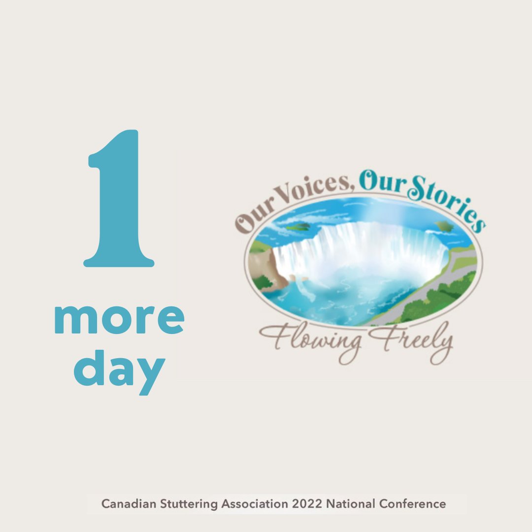 TOMORROW is the first day of the CSA 2022 conference! We are so excited to see you all in person and for you to see whats in store! Register here! stutter.ca/events/confere…