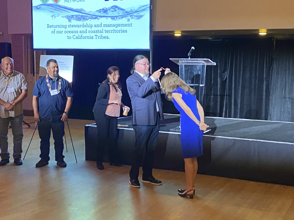 CATribalAffairs's tweet photo. Secretary Snider attended the public launch of the Tribal Marine Stewards Network earlier this month. The partnership works to return stewardship and management of ocean and coastal territories to California Native American tribes. More info at https://t.co/75kzeE7X5h https://t.co/TaK15d4QxI