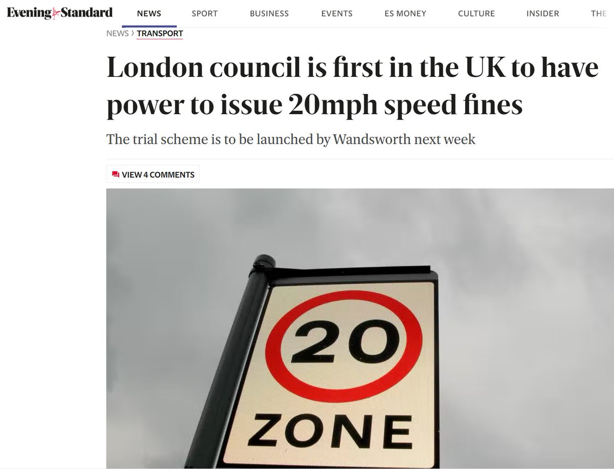 Croydon council should follow Wandsworth's lead and start fining drivers who break the 20mph limit. That will improve the safety of all road users, cut toxic and greenhouse gas emissions, increase cycling and walking and help close the budget deficit.    

standard.co.uk/news/transport…